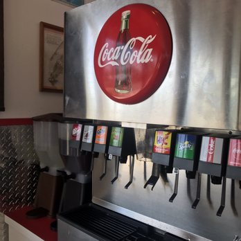 Triangle Drive In - Soda fountain and brewed teas to the left - Burgers Near Me - Tulare, California