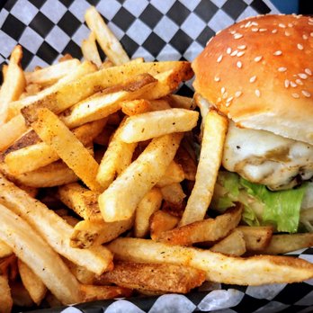 Woodshed Burgers - Juicy Lucy - $13 + side of fries - $3.50 - Burgers Near Me - Edmonton, Alberta