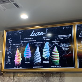 Bae - Menue - Ice Cream & Frozen Yogurt Near Me - Houston, Texas Bae - Menue - Ice Cream & Frozen Yogurt Near Me - Houston, Texas