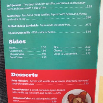 El Cantaro - menu page 4 - Mexican Near Me - Monterey, California