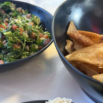 Bei Restaurant - Tabouleh and pita chips - Lebanese Near Me - Costa Mesa, California