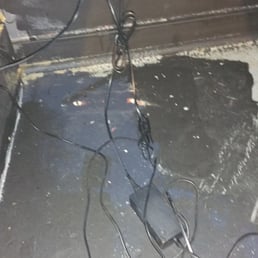 Wires from the recliner chairs scattered. Someone is bound to fall.