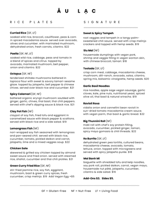 Menu photo 4 Au Lac Los Angeles, CA