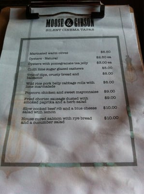 Menu photo 2 Moose and Gibson Woolloongabba, QLD