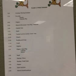 Children's Safari Learning Center - Daily schedule