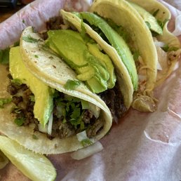 Street tacos with avocado