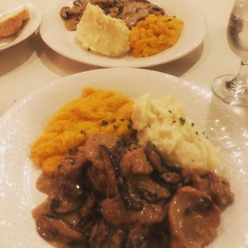 Ristorante Lucano - Main course if Veal Scaloppne, Garlic Mashed Potatoes and Butternut Squash Purée - Italian Near Me - Rochester, New York Ristorante Lucano - Main course if Veal Scaloppne, Garlic Mashed Potatoes and Butternut Squash Purée - Italian Near Me - Rochester, New York