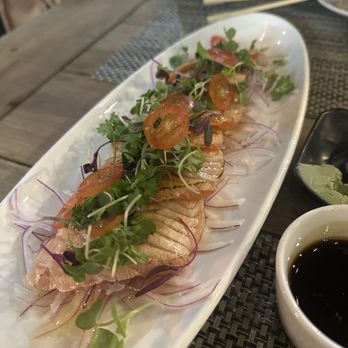 Te- Buru - Salmon Carpaccio - Sushi Bars Near Me - Long Beach, California Te- Buru - Salmon Carpaccio - Sushi Bars Near Me - Long Beach, California