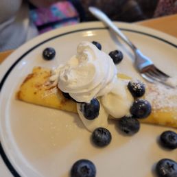 Lemon ricotta blueberry crepe
