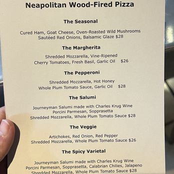 Charles Krug Winery - Pizza menu - Venues & Event Spaces Near Me - St. Helena, California Charles Krug Winery - Pizza menu - Venues & Event Spaces Near Me - St. Helena, California