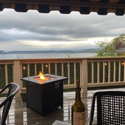 Wine during a great rainstorm.