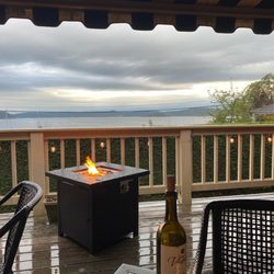 Kingfish at West Sound - Wine during a great rainstorm.