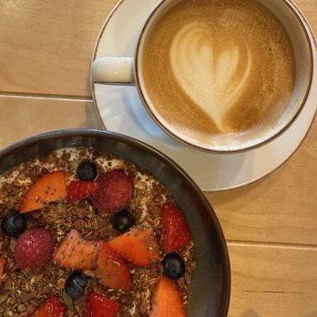Kaferang - Yogurt bowl and latte - Wine Bars Near Me - Stockholm, Alberta Kaferang - Yogurt bowl and latte - Wine Bars Near Me - Stockholm, Alberta