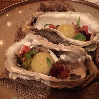 Barley Swine - Starter of 2015 New Years tasting course! The oyster is spectacular - New American Near Me - Austin, Texas Barley Swine - Starter of 2015 New Years tasting course! The oyster is spectacular - New American Near Me - Austin, Texas