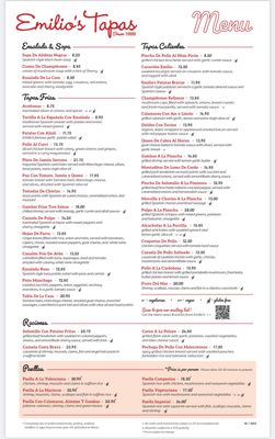 Menu photo 1 Emilio's Tapas Hillside, IL Menu photo 1 Emilio's Tapas Hillside, IL