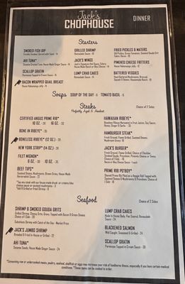 Menu photo 5 Jack's Chophouse Valdosta, GA Menu photo 5 Jack's Chophouse Valdosta, GA