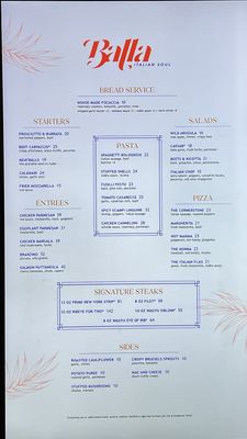 Menu photo 8 Balla Italian Soul Las Vegas, NV