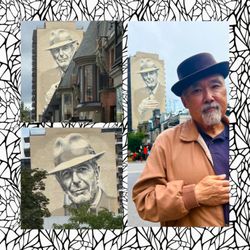Leonard Cohen Mural - Photo 1: Montage of images from the Leonard Cohen Mural