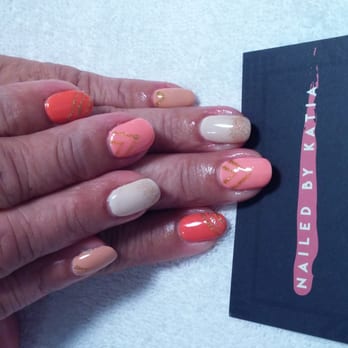 NailedbyKatia - Fun multi colored gel manicure with gold accents! - Nail Salons Near Me - Clovis, California