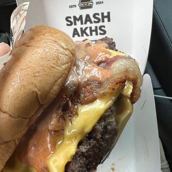 Smash Akhs - The Bacon Akh - Double Patty - Food Trucks Near Me - Glenn Dale, Maryland