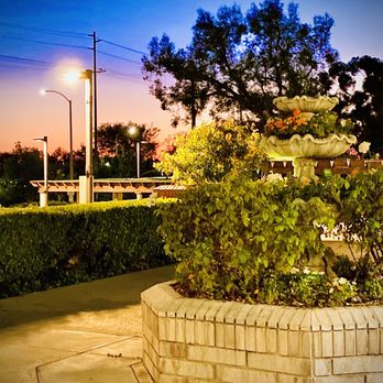 Lucky's Coffee Roasters - a fountain at night - Coffee & Tea Near Me - Claremont, California