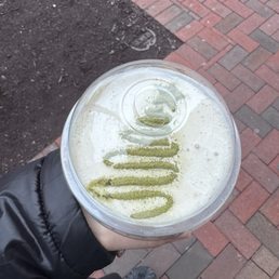 Wintermelon with seafoam milk cap