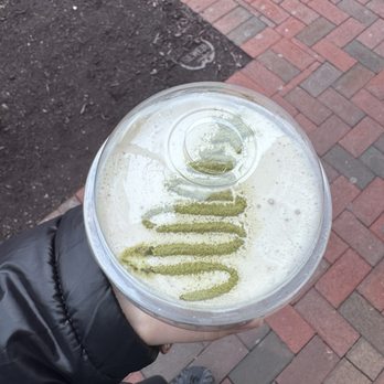 BobaPop Tea Bar - Germantown - Wintermelon with seafoam milk cap - Bubble Tea Near Me - Germantown, Maryland