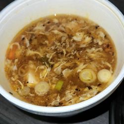 Ming's Garden - Hot And Sour Soup.   It's Decent And Has A Spicy Kick To It.