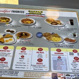 Menu for yummy breakfasts