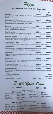 Menu photo 4 Bono's Italian Restaurant Golden, CO