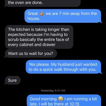 Eager Cleaners - Text messages with Jacob - Home Cleaning Near Me