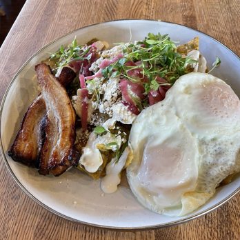 Pradera Brunch - Chilaquiles with pork belly! - Breakfast & Brunch Near Me - Baldwin Park, California Pradera Brunch - Chilaquiles with pork belly! - Breakfast & Brunch Near Me - Baldwin Park, California