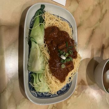 Mike's Noodle House - 40. Pork In Spice Sauce Noodle with Vegetable - Cantonese Near Me - Seattle, Washington Mike's Noodle House - 40. Pork In Spice Sauce Noodle with Vegetable - Cantonese Near Me - Seattle, Washington