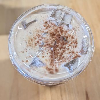 Cafe Inspire - Top view of my iced banana oat latte - Coffee & Tea Near Me - Markham, Ontario Cafe Inspire - Top view of my iced banana oat latte - Coffee & Tea Near Me - Markham, Ontario