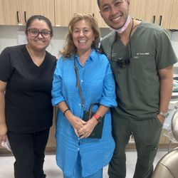 Transform Dental - Dr. Vu Tran, his assistant and Maya Lane, after a procedure.