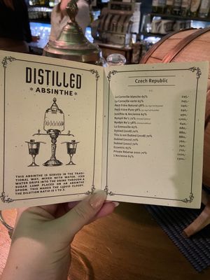 Menu photo 5 Absintherie Prague, PR