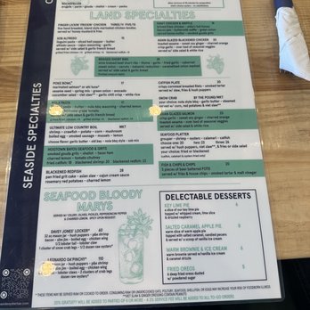 Seaside Oyster Bar - Suwanee - Menu - Seafood Near Me - Suwanee, Georgia
