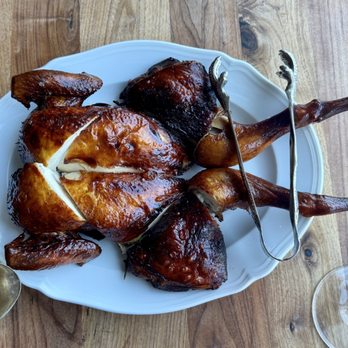 Angler - Whole roast chicken. The biggest disappointment of the night. The taste was fine, but nothing "popped," & outrageously overpriced at $80. - Seafood Near Me - San Francisco, California