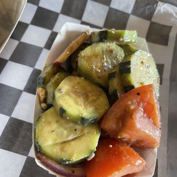 Roegels Barbecue Katy - Marinated cucumbers & tomatoes - Barbeque Near Me - Katy, Texas Roegels Barbecue Katy - Marinated cucumbers & tomatoes - Barbeque Near Me - Katy, Texas