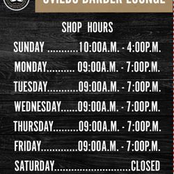 Oviedo Barber Lounge - Shop Hours