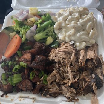 Hawaiian Bros Island Grill - Large - Mixed Plate (Honolulu chicken and luau pig) - Hawaiian Near Me - Chicago, Illinois Hawaiian Bros Island Grill - Large - Mixed Plate (Honolulu chicken and luau pig) - Hawaiian Near Me - Chicago, Illinois