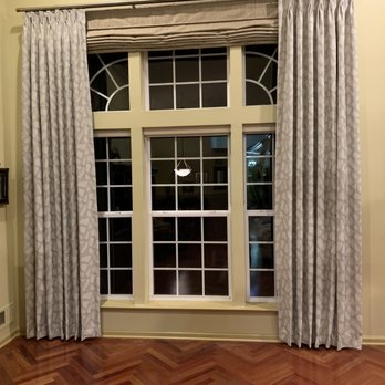 Alan Prostick - Cafe rod, pinch pleated side panels, Roman Shade - Shades & Blinds Near Me - Clifton, New Jersey