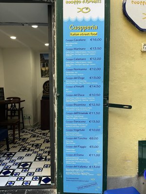 Menu photo 1 Cuoppo D'Amalfi Amalfi, SA Menu photo 1 Cuoppo D'Amalfi Amalfi, SA