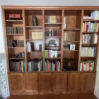 Prestige Home Services - Oak Bookcase - General Contractors Near Me - Burlington, Washington Prestige Home Services - Oak Bookcase - General Contractors Near Me - Burlington, Washington