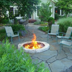 Cottage Gardener - Create a Firepit with a Bluestone Flagstone Patio