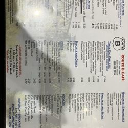 Route B Cafe - Menu