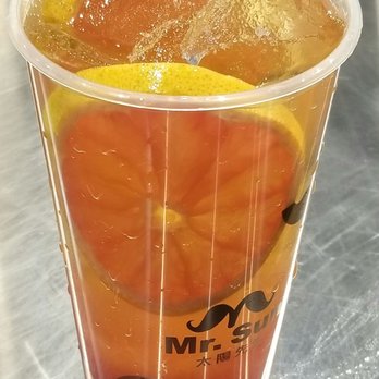 Mr. Sun Tea - Grapefruit green tea - Bubble Tea Near Me - Markham, Ontario