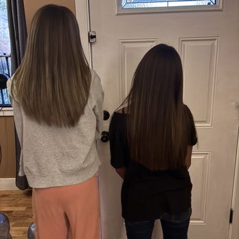 Bella Hair & Spa - Here they a r together lighting wasn't that good but they both absolutely love their cut and color - Hair Salons Near Me - Seattle, Washington