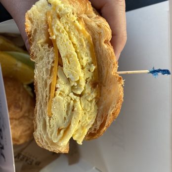 La Farm Bakery - Tasty scrambled eggs, cheddar on a croissant! Yum! - Bakeries Near Me - Cary, North Carolina
