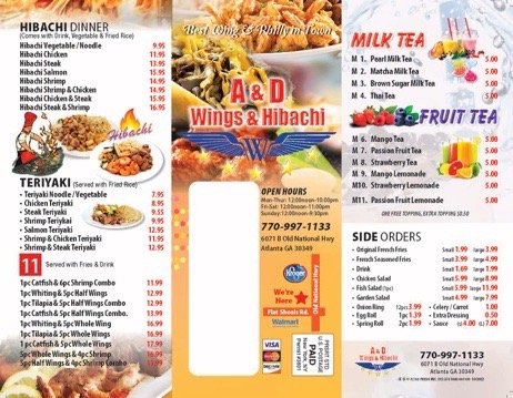 Menu photo 2 A&D Buffalo's Atlanta, GA